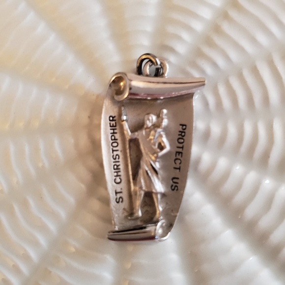 Antique Sterling Silver St Christopher Protector US